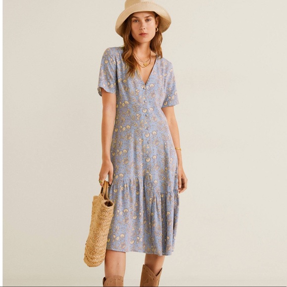 Mango Dresses & Skirts - Mango Front Button Midi Dress XS